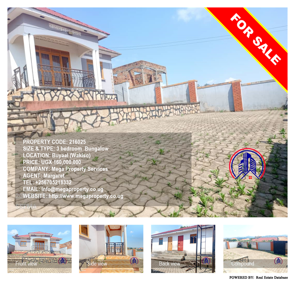 3 bedroom Bungalow  for sale in Buyaal Wakiso Uganda, code: 216025