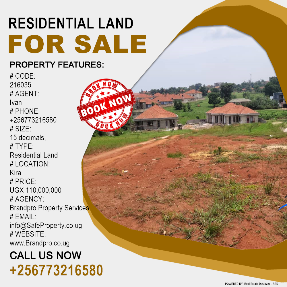 Residential Land  for sale in Kira Wakiso Uganda, code: 216035