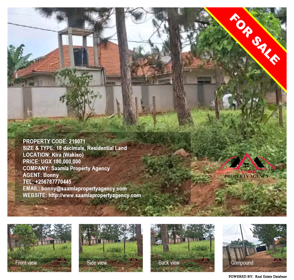 Residential Land  for sale in Kira Wakiso Uganda, code: 216071