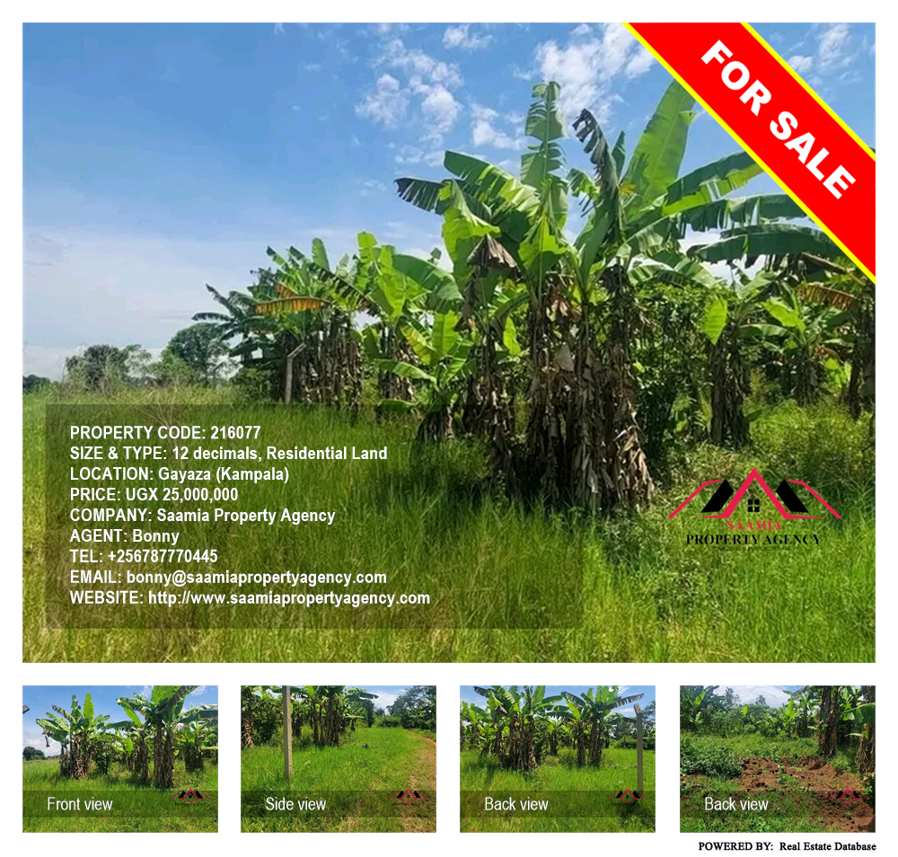 Residential Land  for sale in Gayaza Kampala Uganda, code: 216077