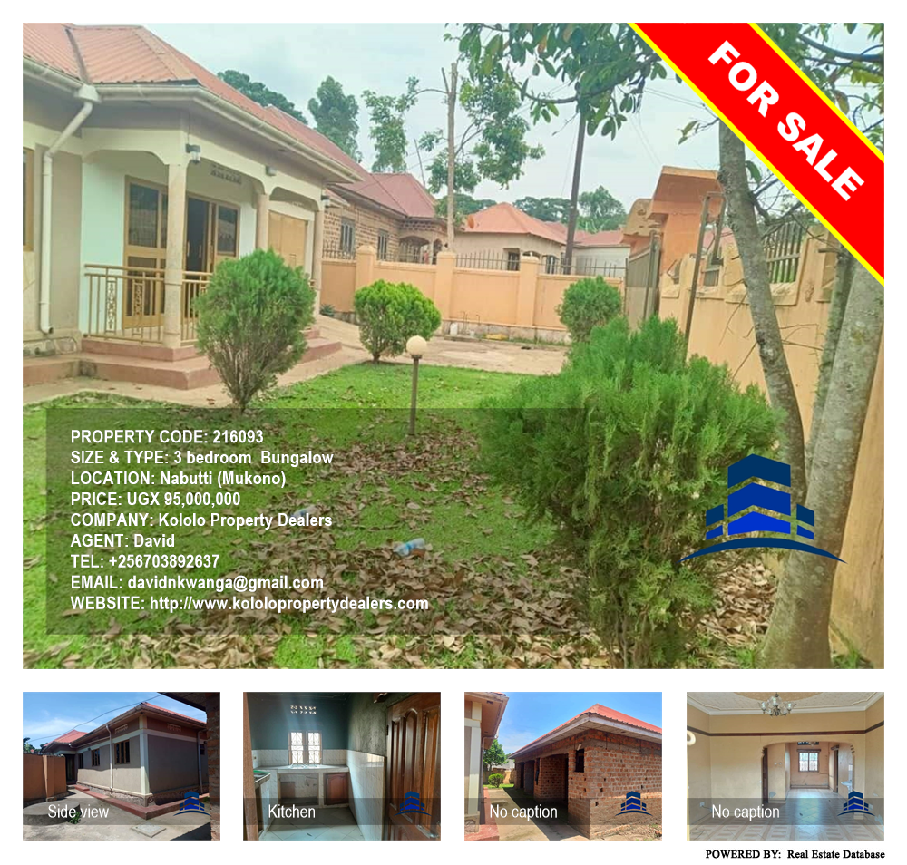 3 bedroom Bungalow  for sale in Nabutti Mukono Uganda, code: 216093