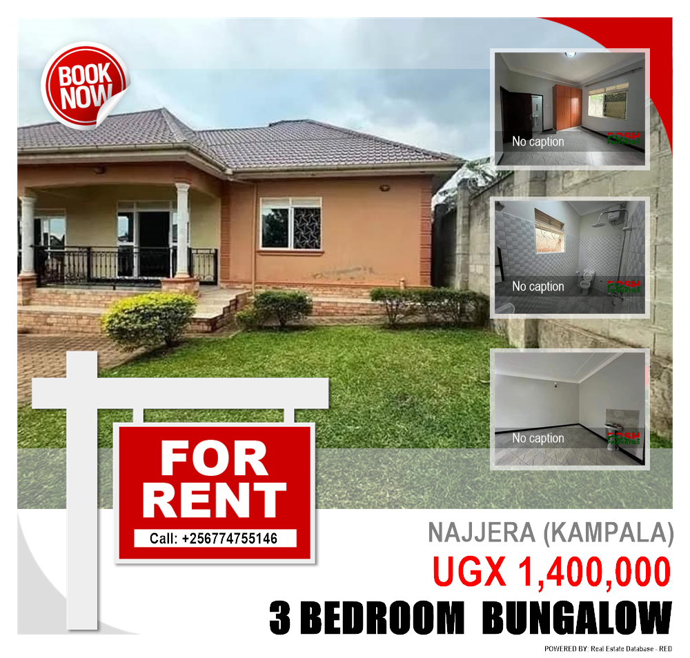 3 bedroom Bungalow  for rent in Najjera Kampala Uganda, code: 216128