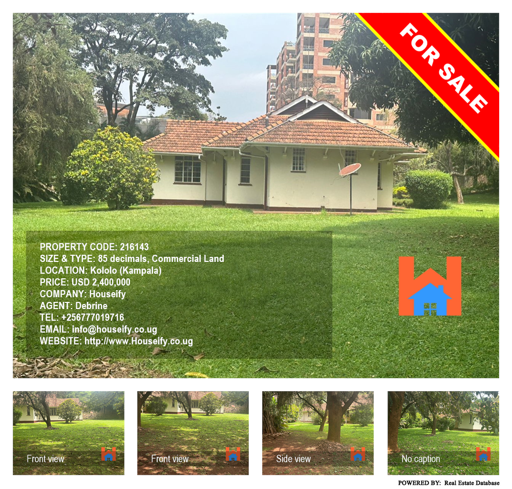 Commercial Land  for sale in Kololo Kampala Uganda, code: 216143