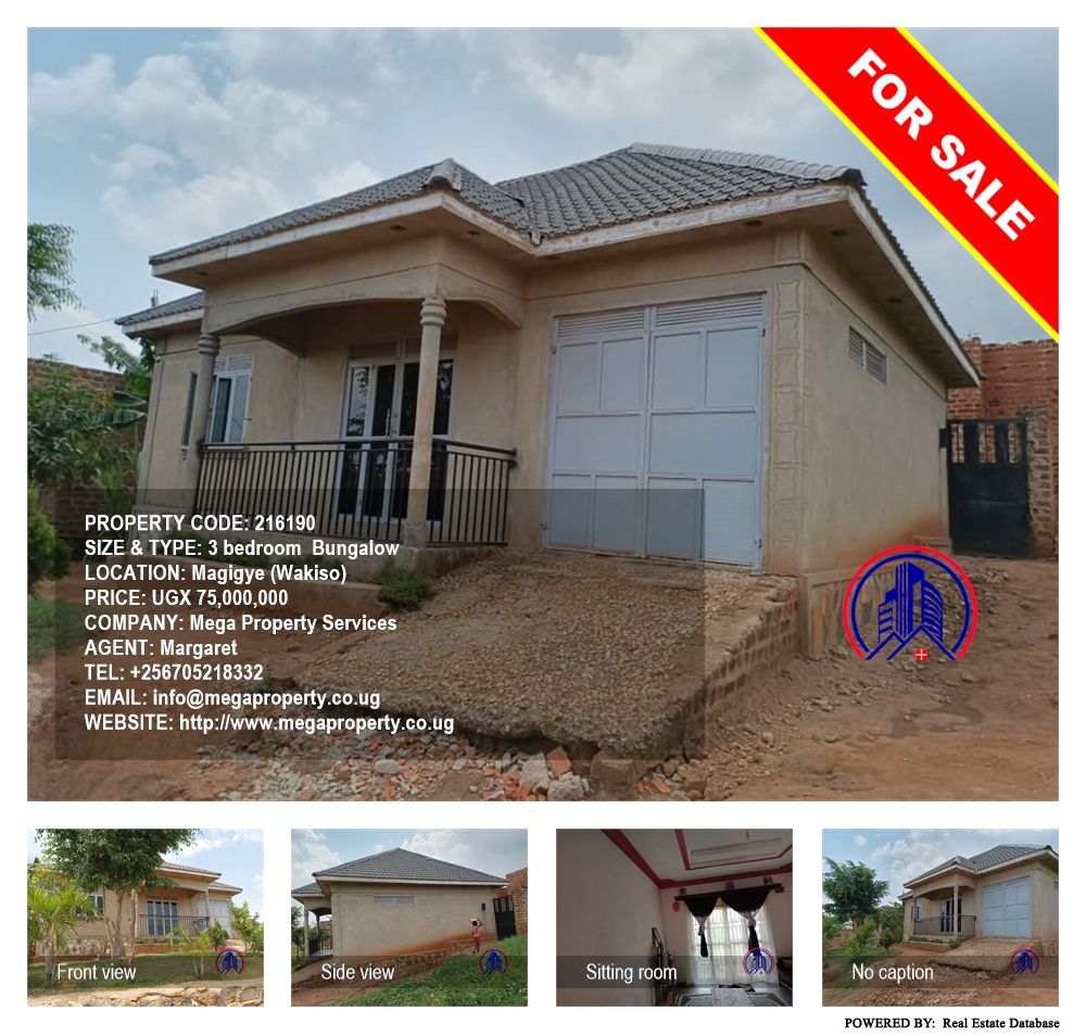 3 bedroom Bungalow  for sale in Magigye Wakiso Uganda, code: 216190