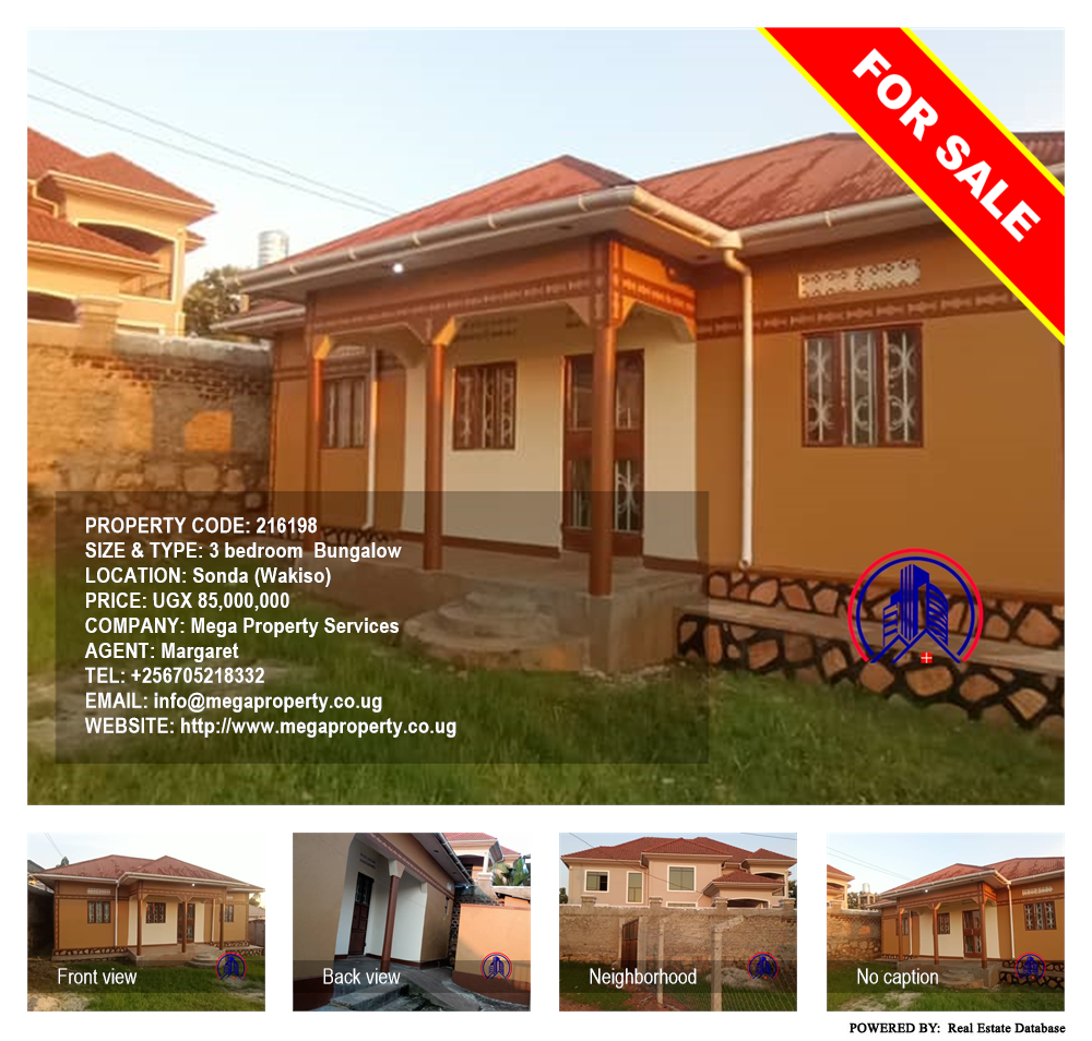 3 bedroom Bungalow  for sale in Sonda Wakiso Uganda, code: 216198