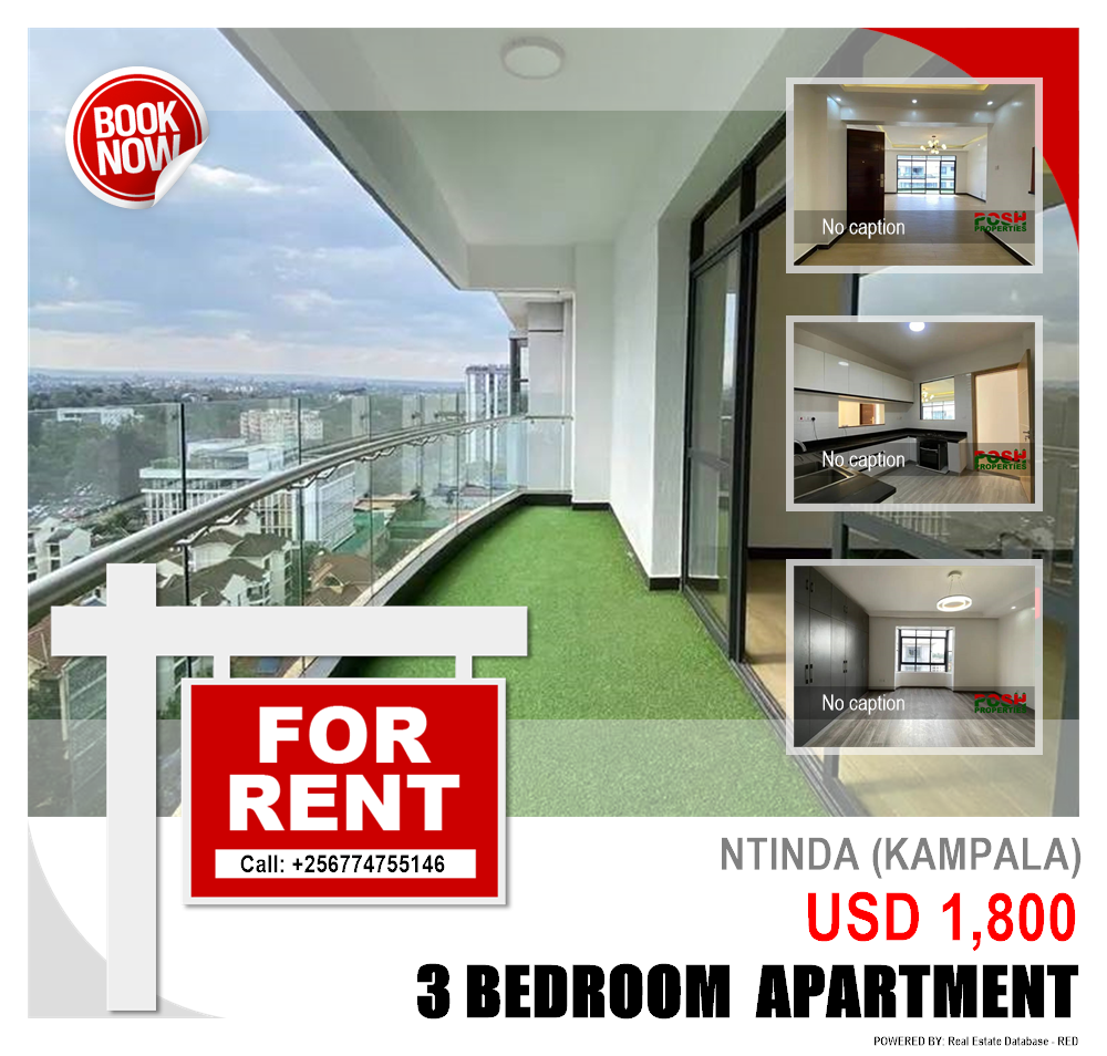 3 bedroom Apartment  for rent in Ntinda Kampala Uganda, code: 216214