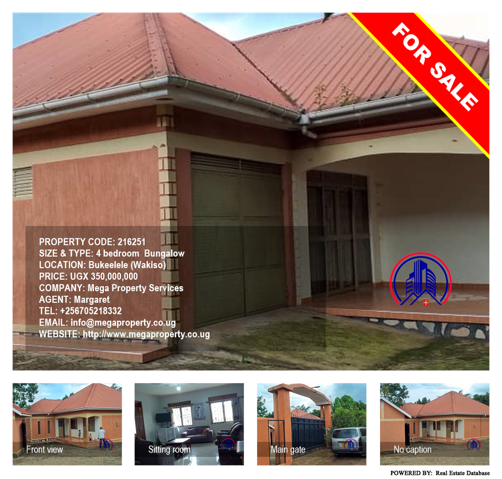 4 bedroom Bungalow  for sale in Bukeelele Wakiso Uganda, code: 216251