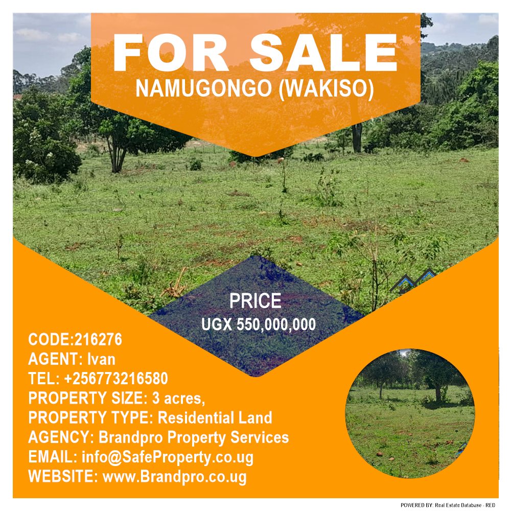 Residential Land  for sale in Namugongo Wakiso Uganda, code: 216276