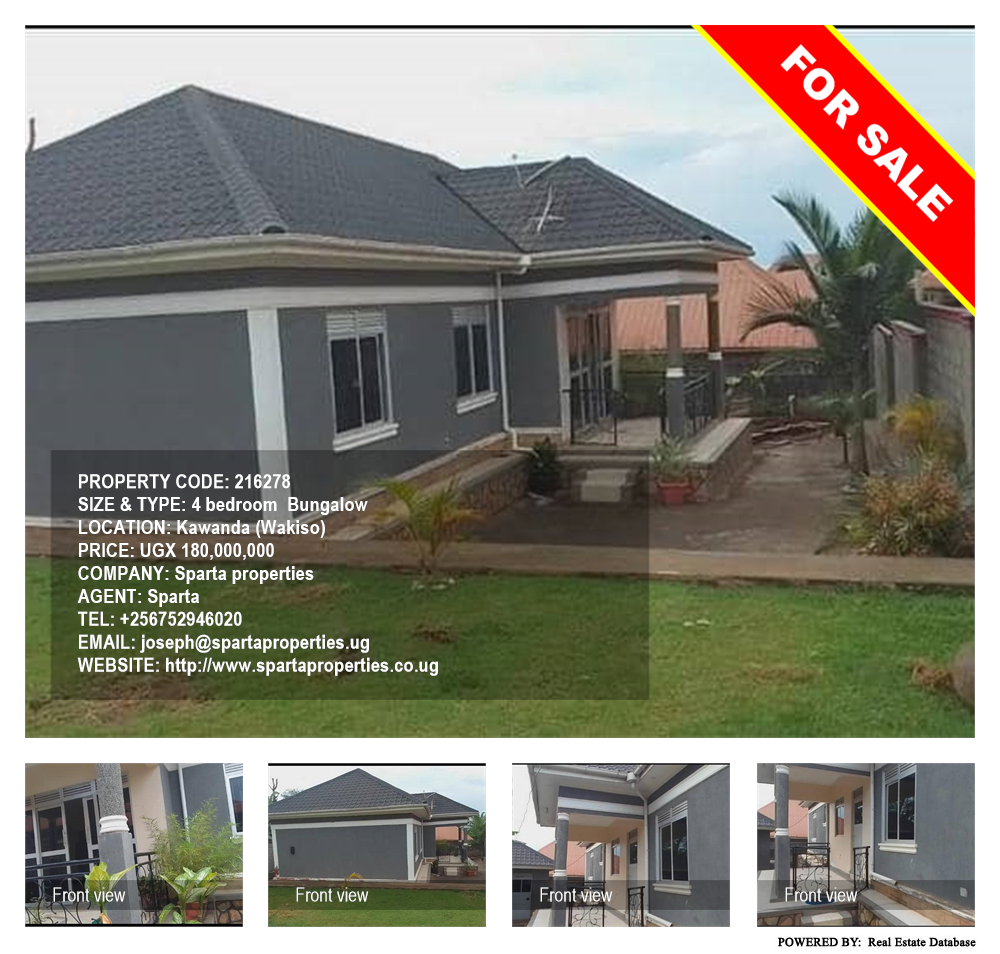 4 bedroom Bungalow  for sale in Kawanda Wakiso Uganda, code: 216278