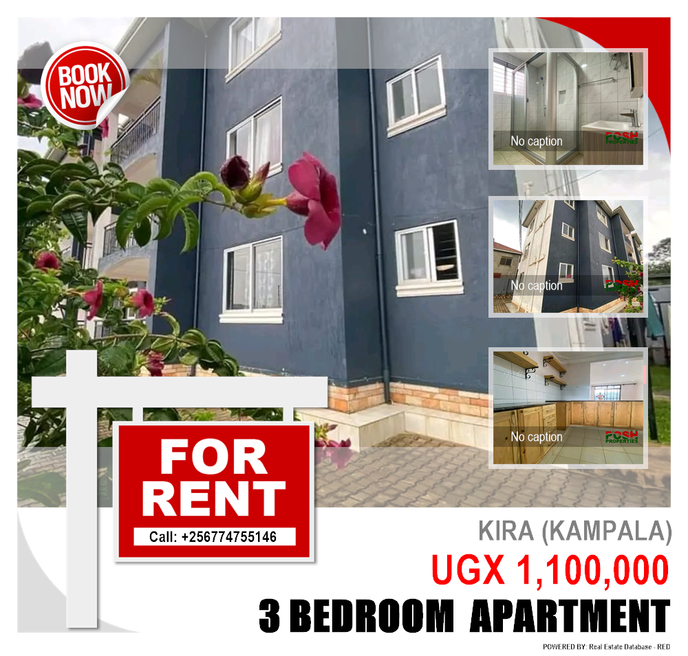 3 bedroom Apartment  for rent in Kira Kampala Uganda, code: 216298