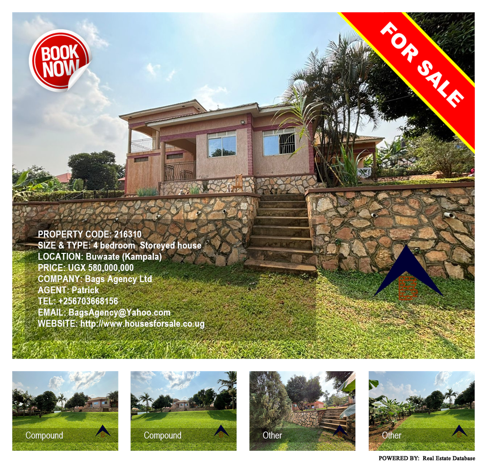 4 bedroom Storeyed house  for sale in Buwaate Kampala Uganda, code: 216310