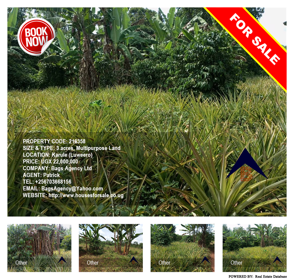 Multipurpose Land  for sale in Karule Luweero Uganda, code: 216358