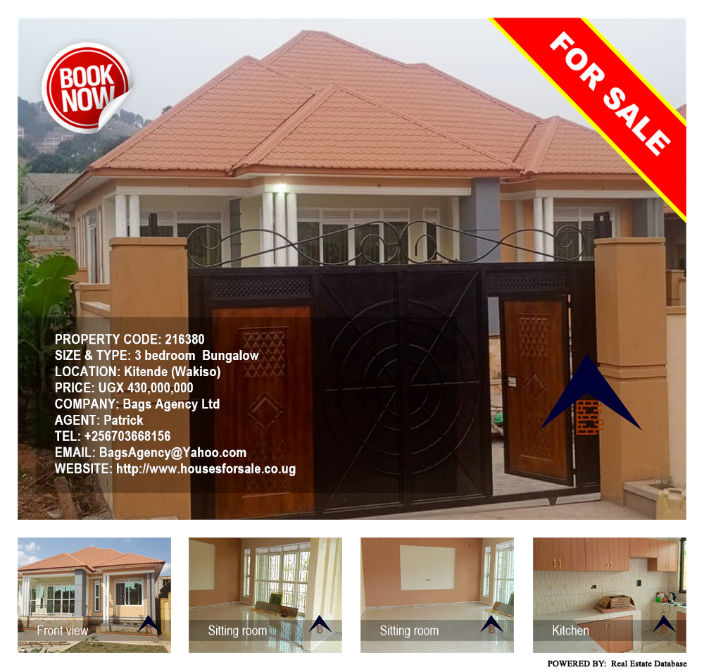 3 bedroom Bungalow  for sale in Kitende Wakiso Uganda, code: 216380