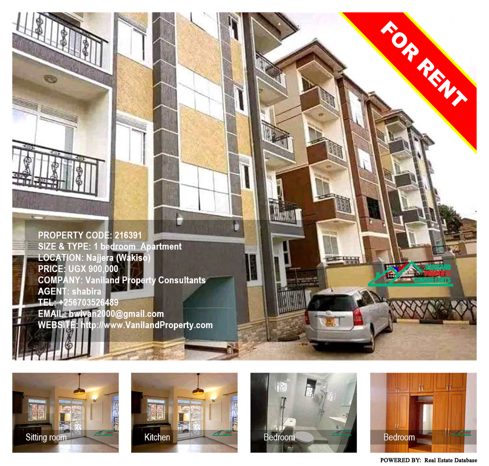 1 bedroom Apartment  for rent in Najjera Wakiso Uganda, code: 216391