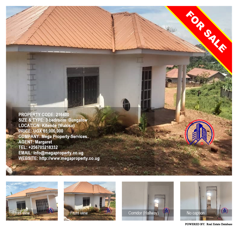 3 bedroom Bungalow  for sale in Kitende Wakiso Uganda, code: 216400