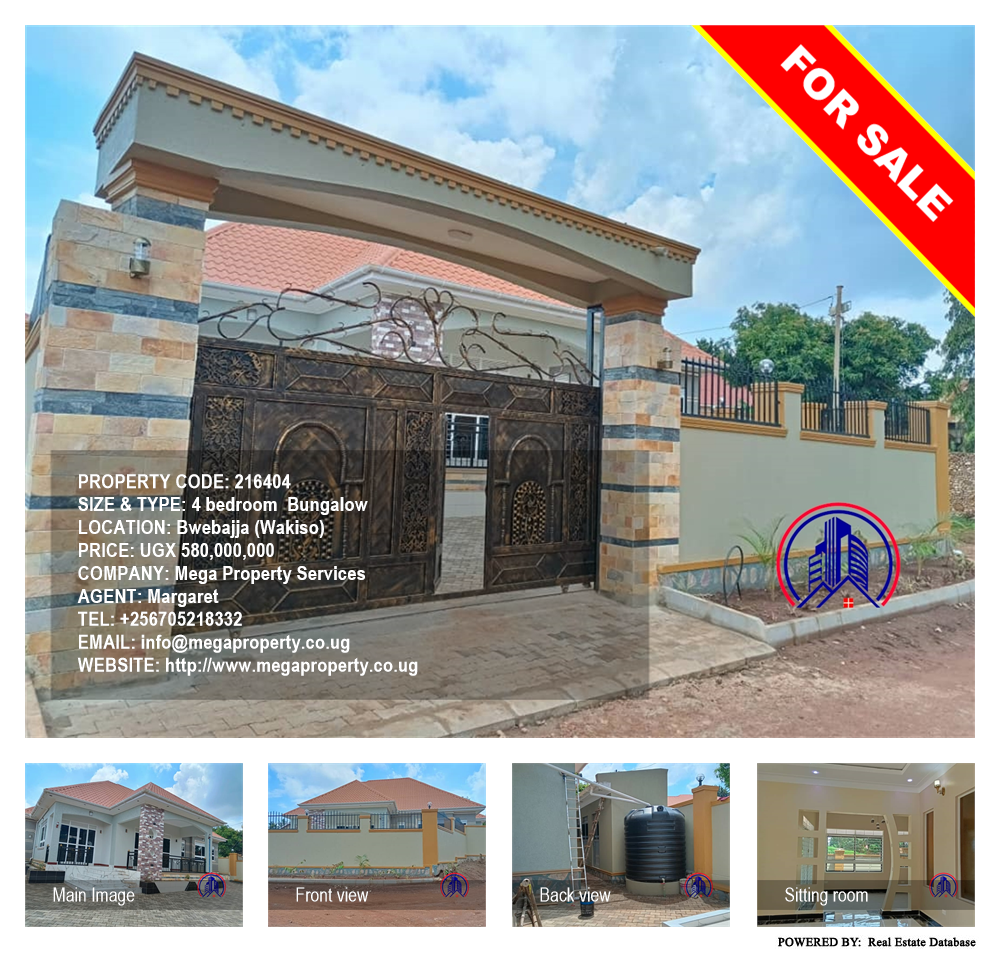 4 bedroom Bungalow  for sale in Bwebajja Wakiso Uganda, code: 216404