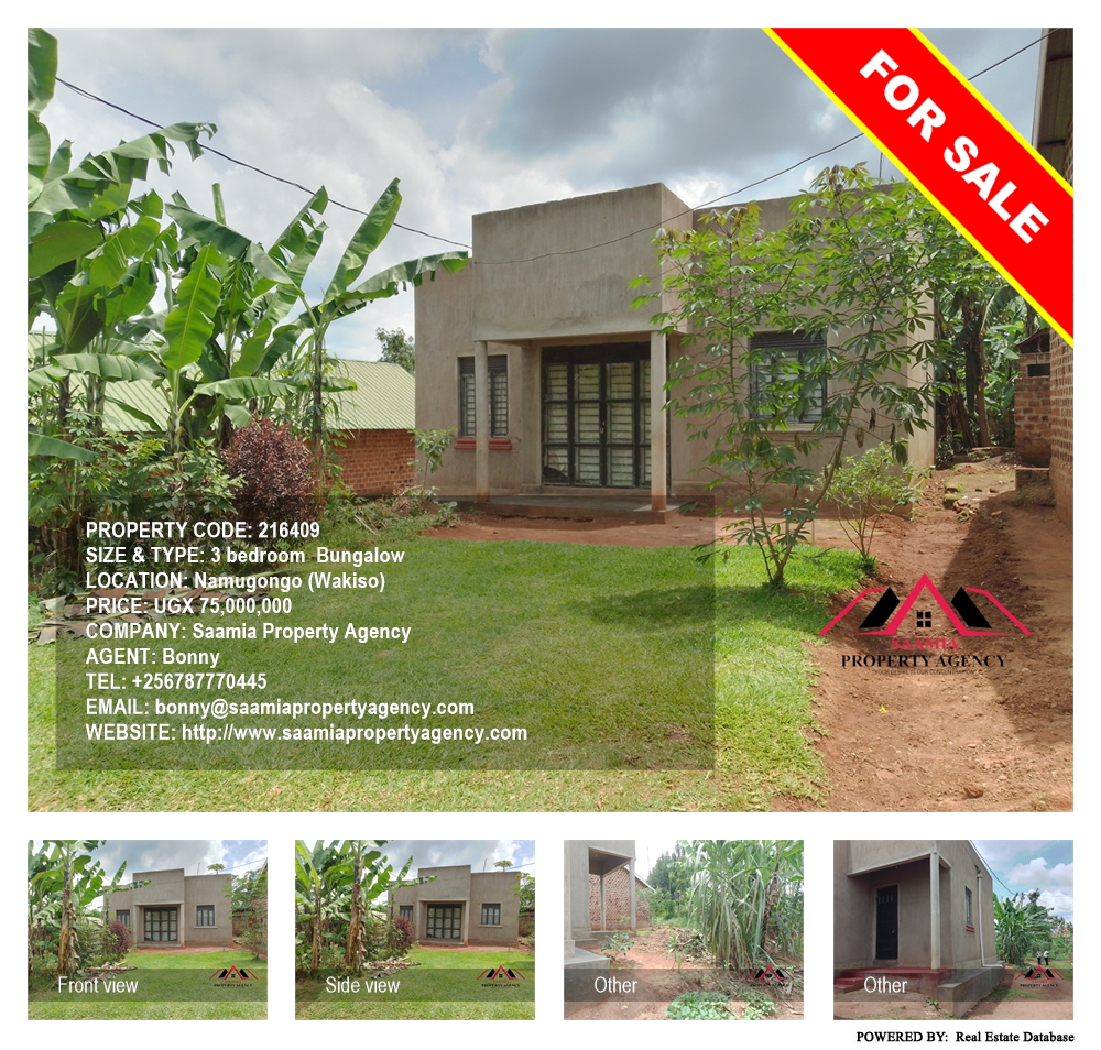 3 bedroom Bungalow  for sale in Namugongo Wakiso Uganda, code: 216409