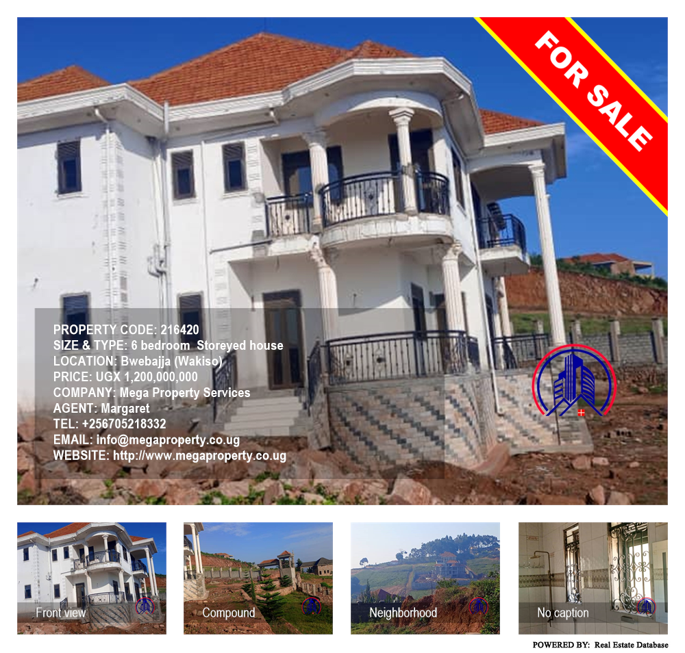 6 bedroom Storeyed house  for sale in Bwebajja Wakiso Uganda, code: 216420