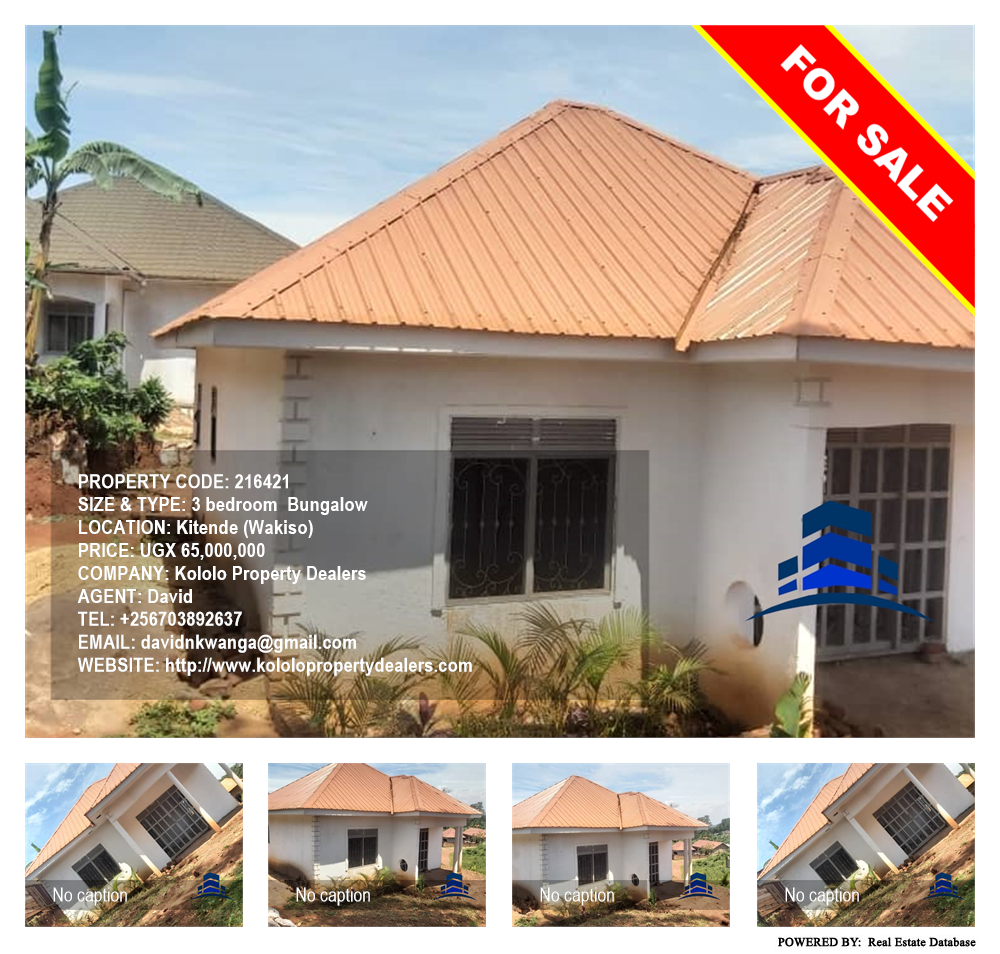 3 bedroom Bungalow  for sale in Kitende Wakiso Uganda, code: 216421