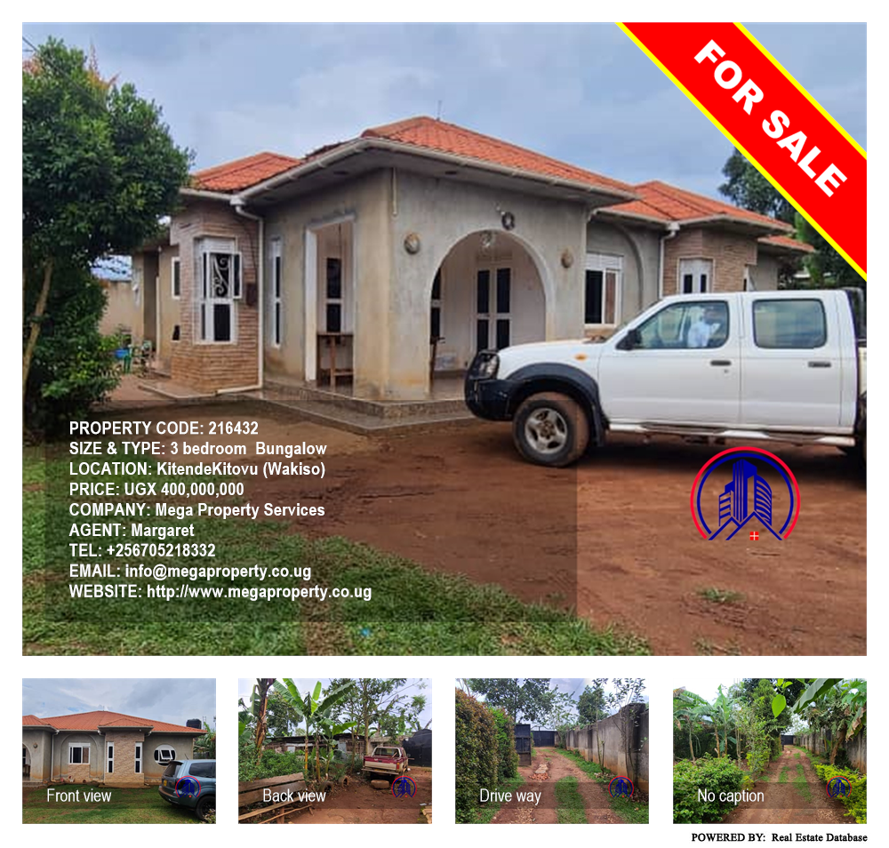 3 bedroom Bungalow  for sale in KitendeKitovu Wakiso Uganda, code: 216432