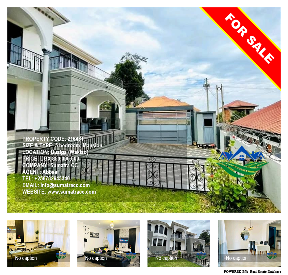 5 bedroom Mansion  for sale in Buziga Wakiso Uganda, code: 216481