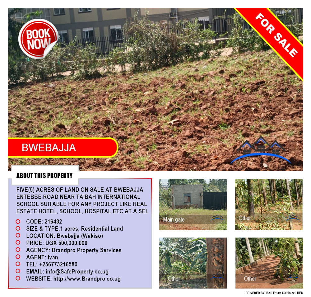 Residential Land  for sale in Bwebajja Wakiso Uganda, code: 216482