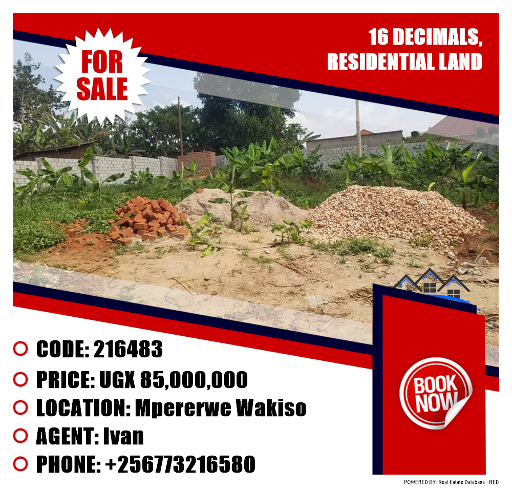 Residential Land  for sale in Mpererwe Wakiso Uganda, code: 216483