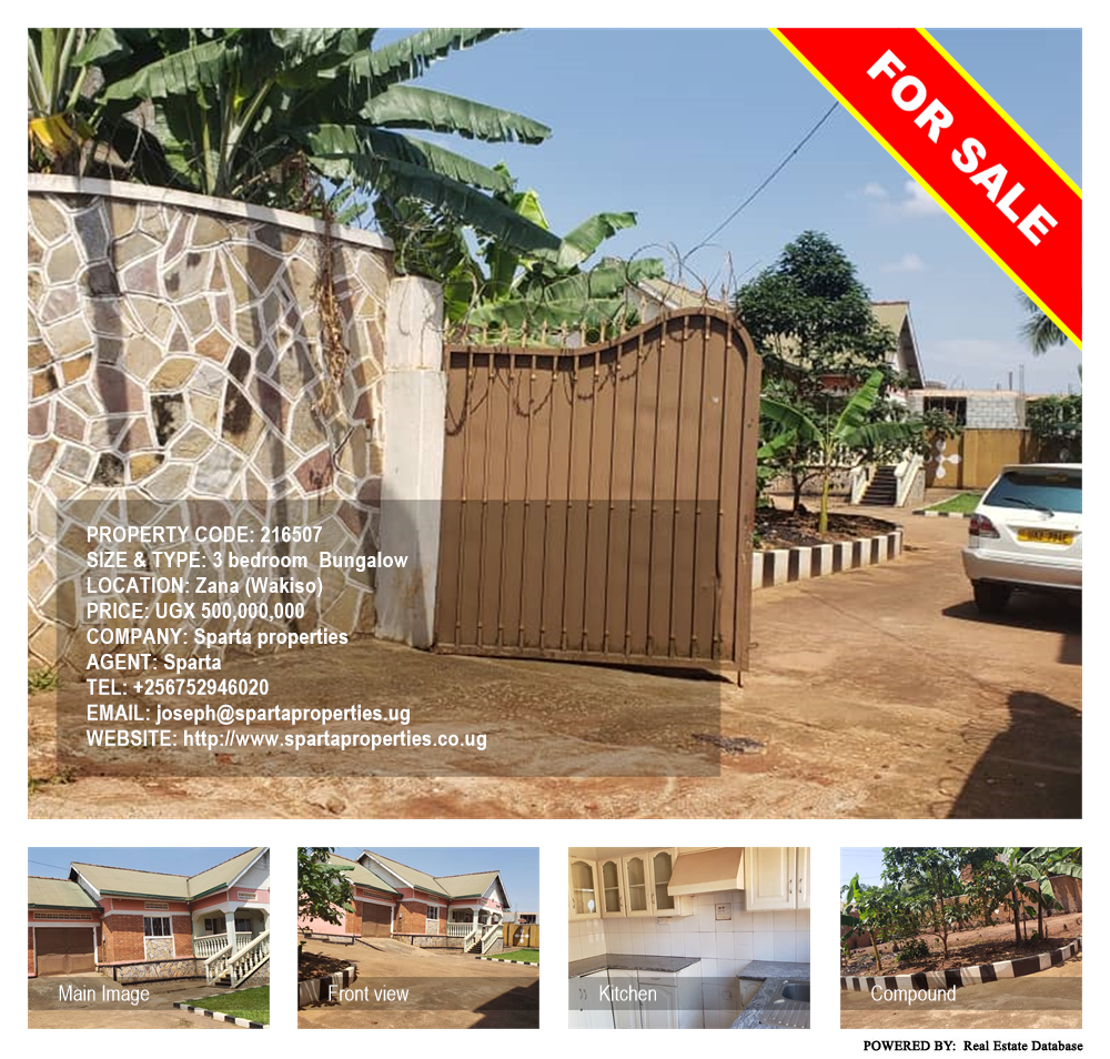 3 bedroom Bungalow  for sale in Zana Wakiso Uganda, code: 216507