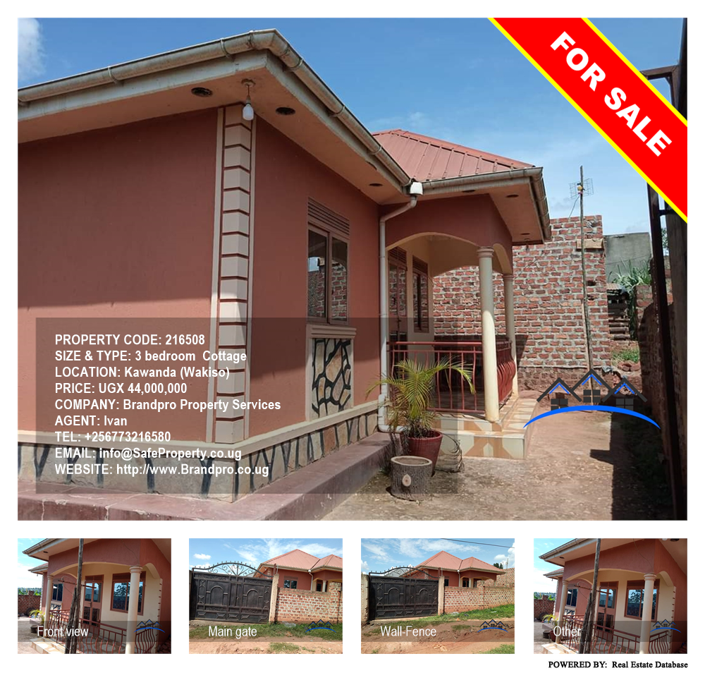 3 bedroom Cottage  for sale in Kawanda Wakiso Uganda, code: 216508