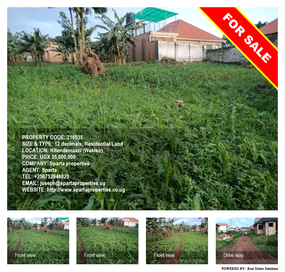 Residential Land  for sale in Kitendemaazi Wakiso Uganda, code: 216535