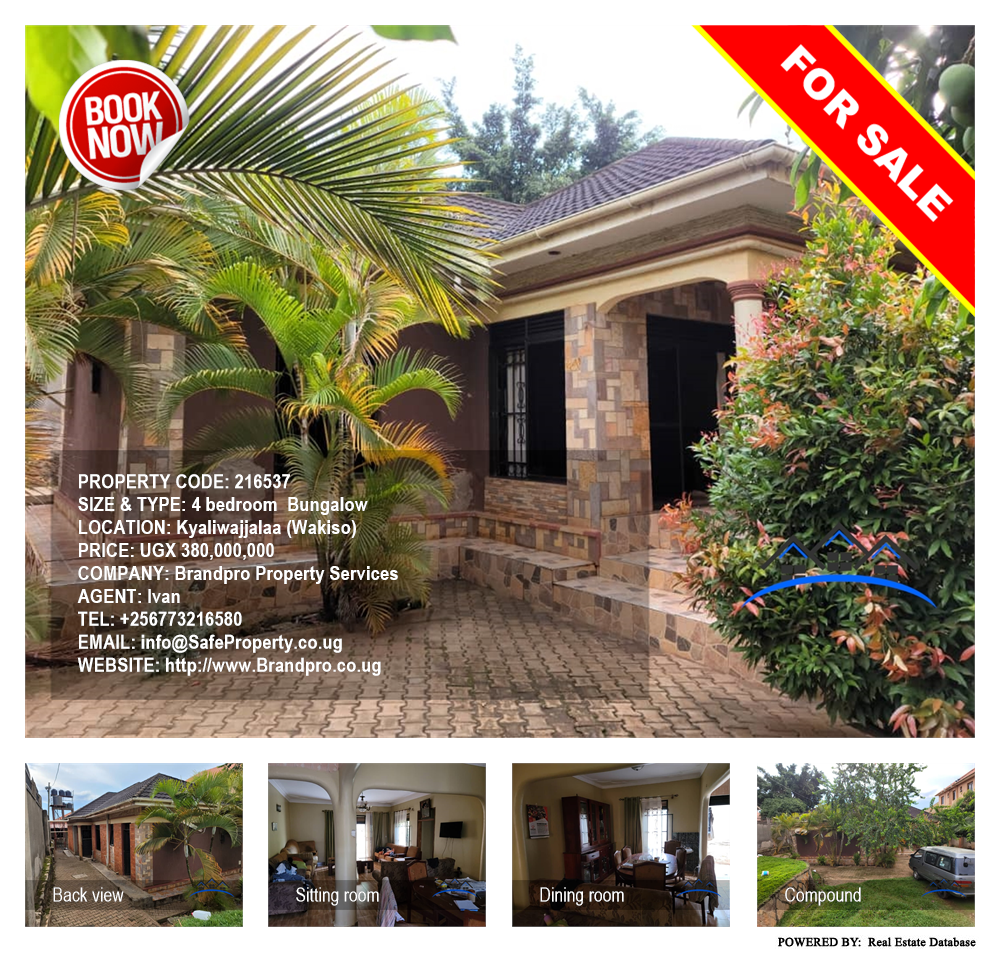 4 bedroom Bungalow  for sale in Kyaliwajjalaa Wakiso Uganda, code: 216537