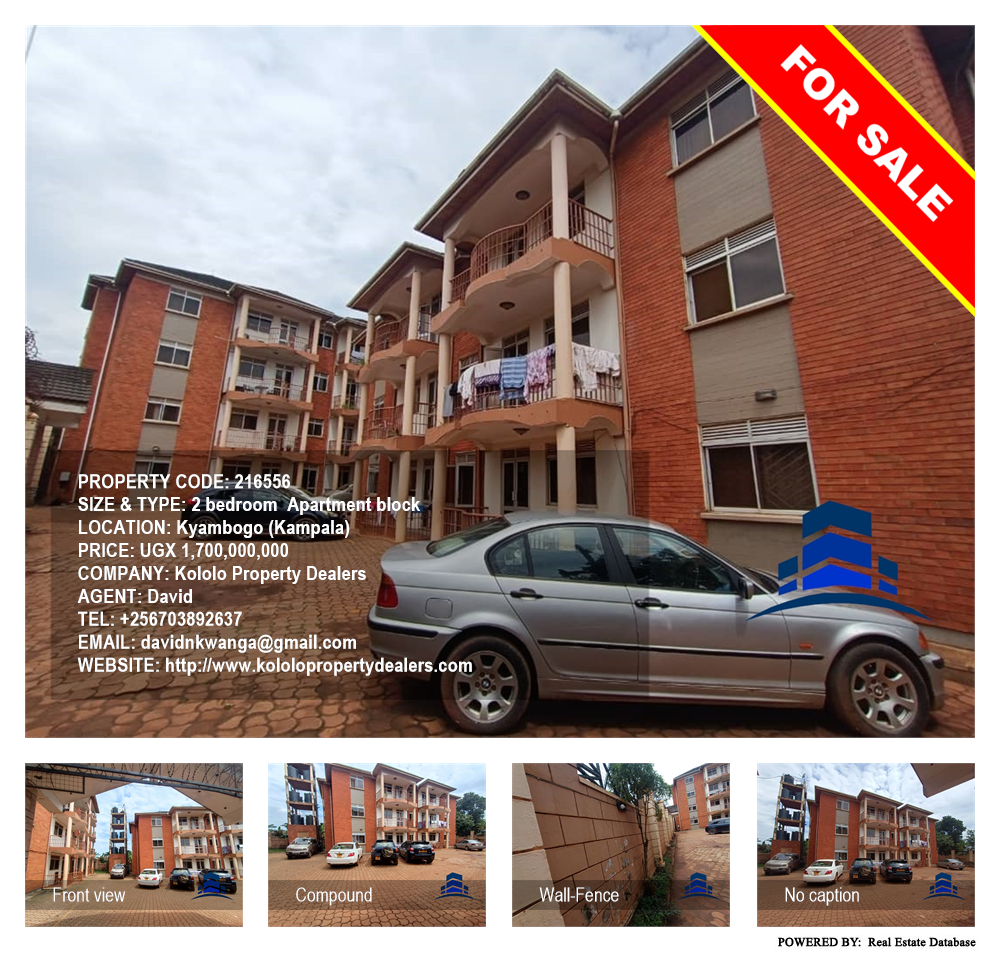 2 bedroom Apartment block  for sale in Kyambogo Kampala Uganda, code: 216556