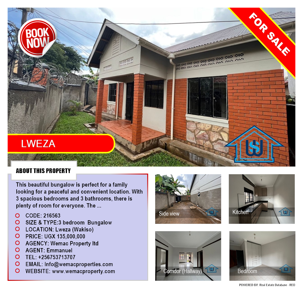 3 bedroom Bungalow  for sale in Lweza Wakiso Uganda, code: 216563