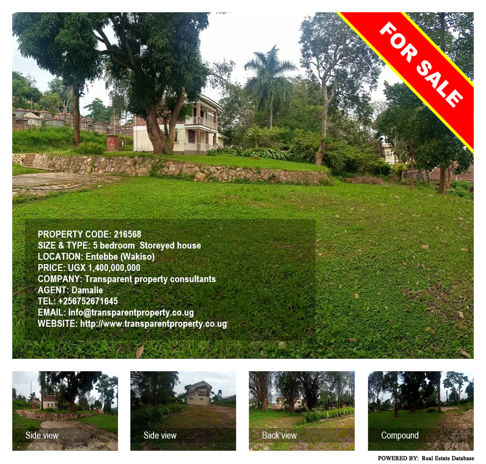 5 bedroom Storeyed house  for sale in Entebbe Wakiso Uganda, code: 216568