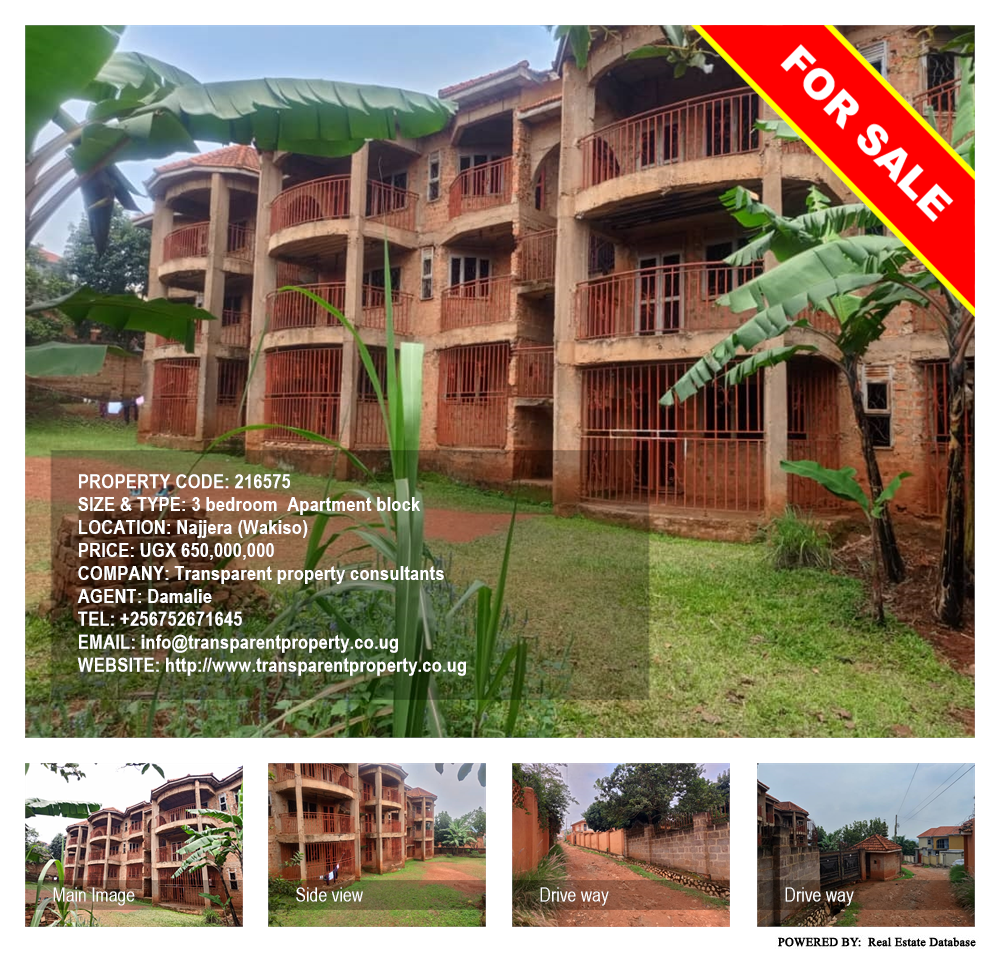 3 bedroom Apartment block  for sale in Najjera Wakiso Uganda, code: 216575