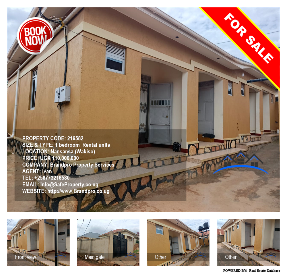 1 bedroom Rental units  for sale in Nansansa Wakiso Uganda, code: 216582