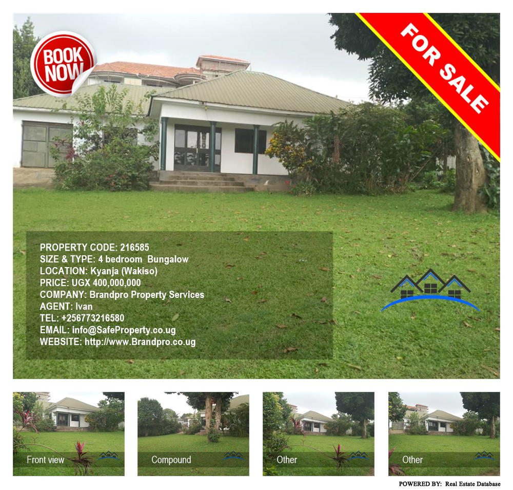 4 bedroom Bungalow  for sale in Kyanja Wakiso Uganda, code: 216585