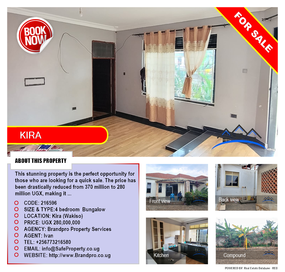 4 bedroom Bungalow  for sale in Kira Wakiso Uganda, code: 216596