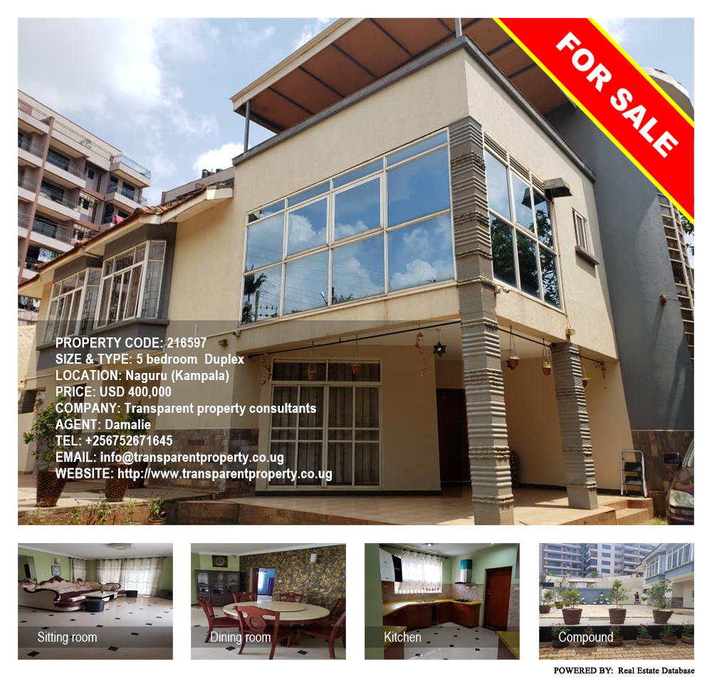 5 bedroom Duplex  for sale in Naguru Kampala Uganda, code: 216597