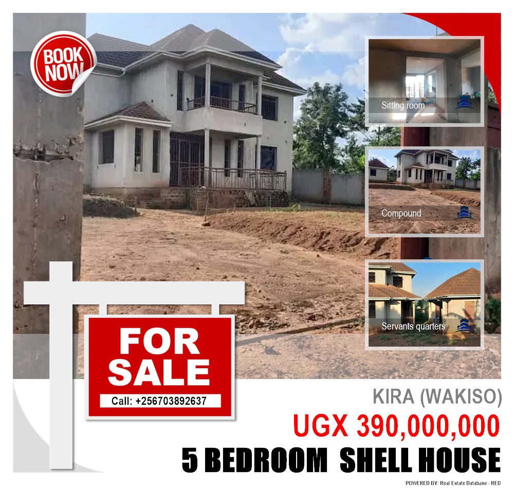 5 bedroom Shell House  for sale in Kira Wakiso Uganda, code: 216630