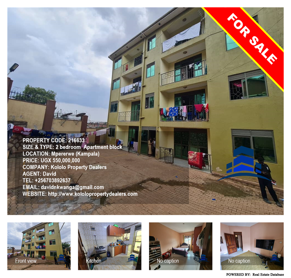 2 bedroom Apartment block  for sale in Mpererwe Kampala Uganda, code: 216633