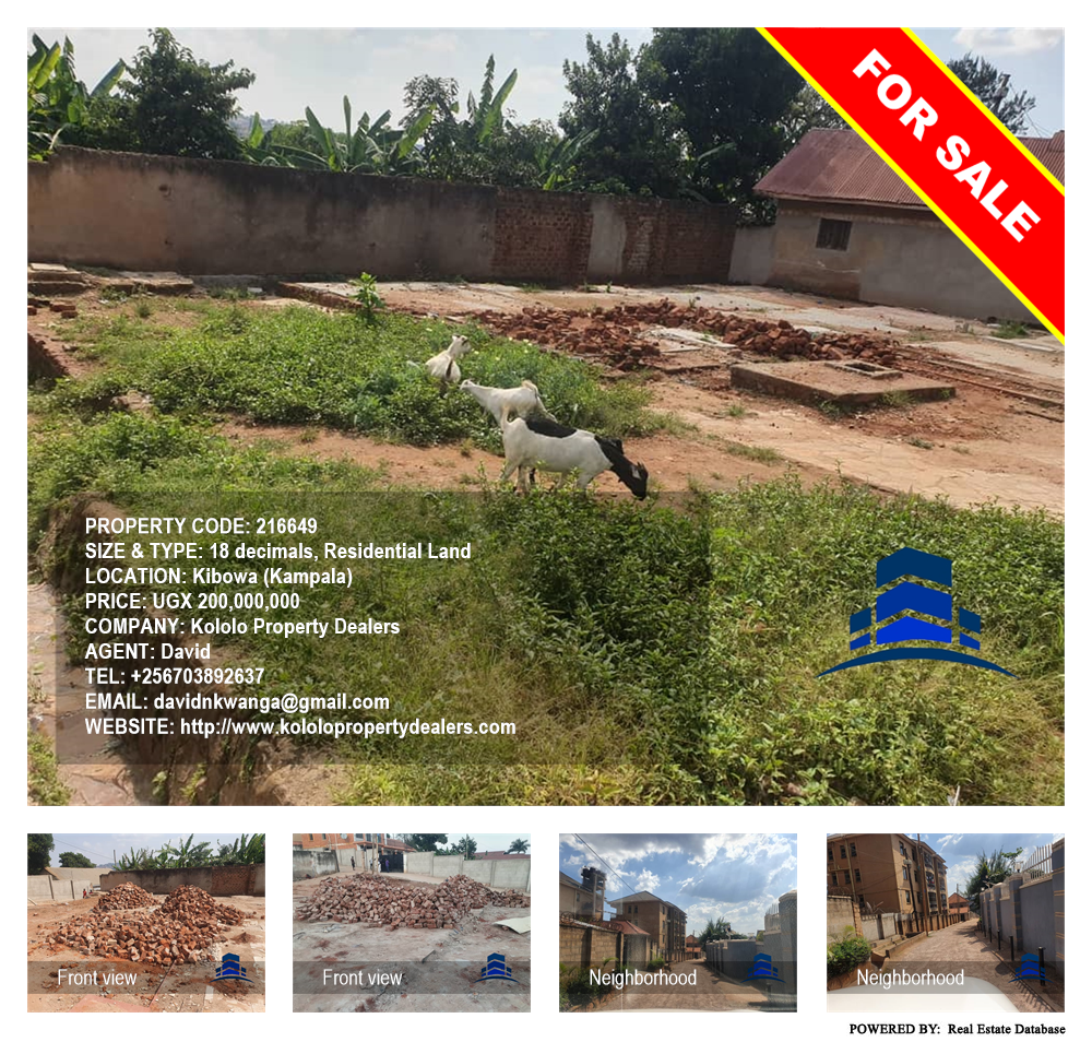 Residential Land  for sale in Kibowa Kampala Uganda, code: 216649