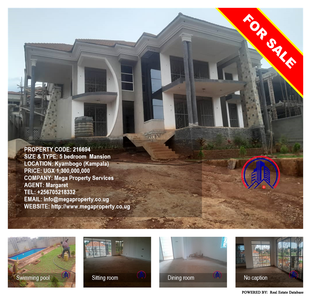 5 bedroom Mansion  for sale in Kyambogo Kampala Uganda, code: 216694