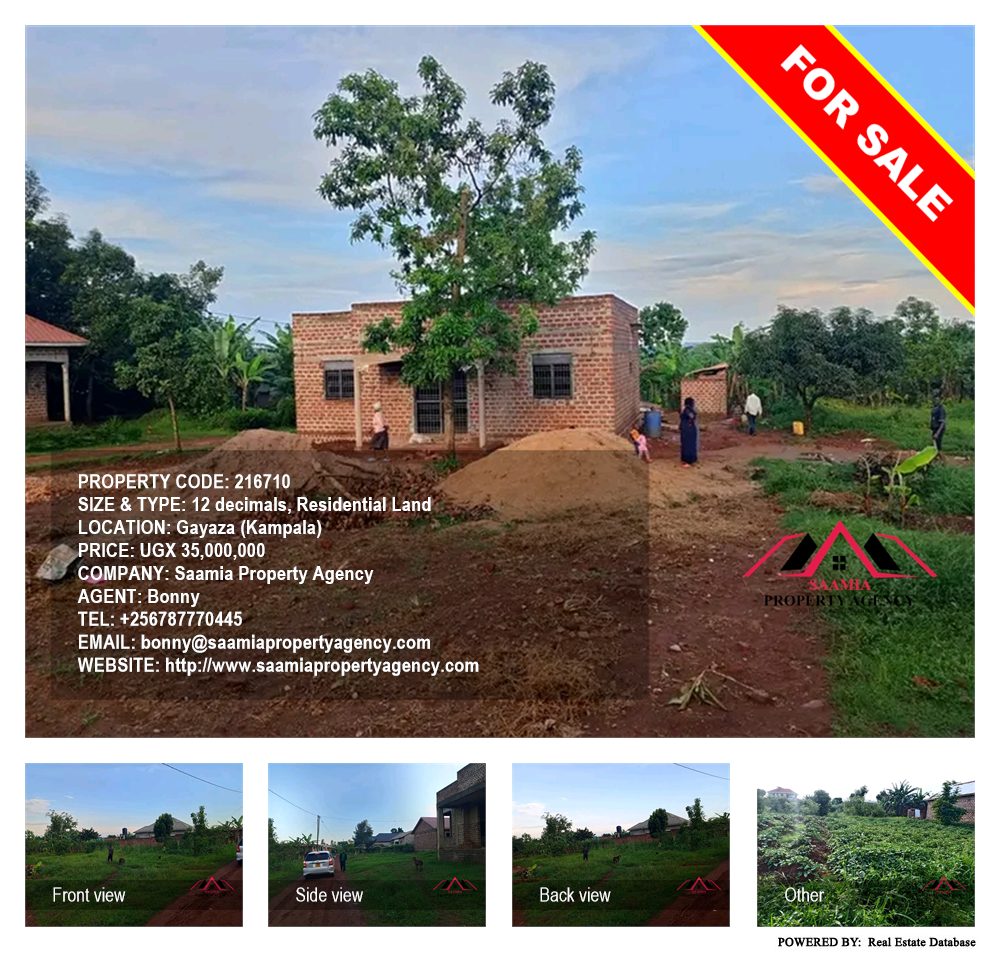 Residential Land  for sale in Gayaza Kampala Uganda, code: 216710