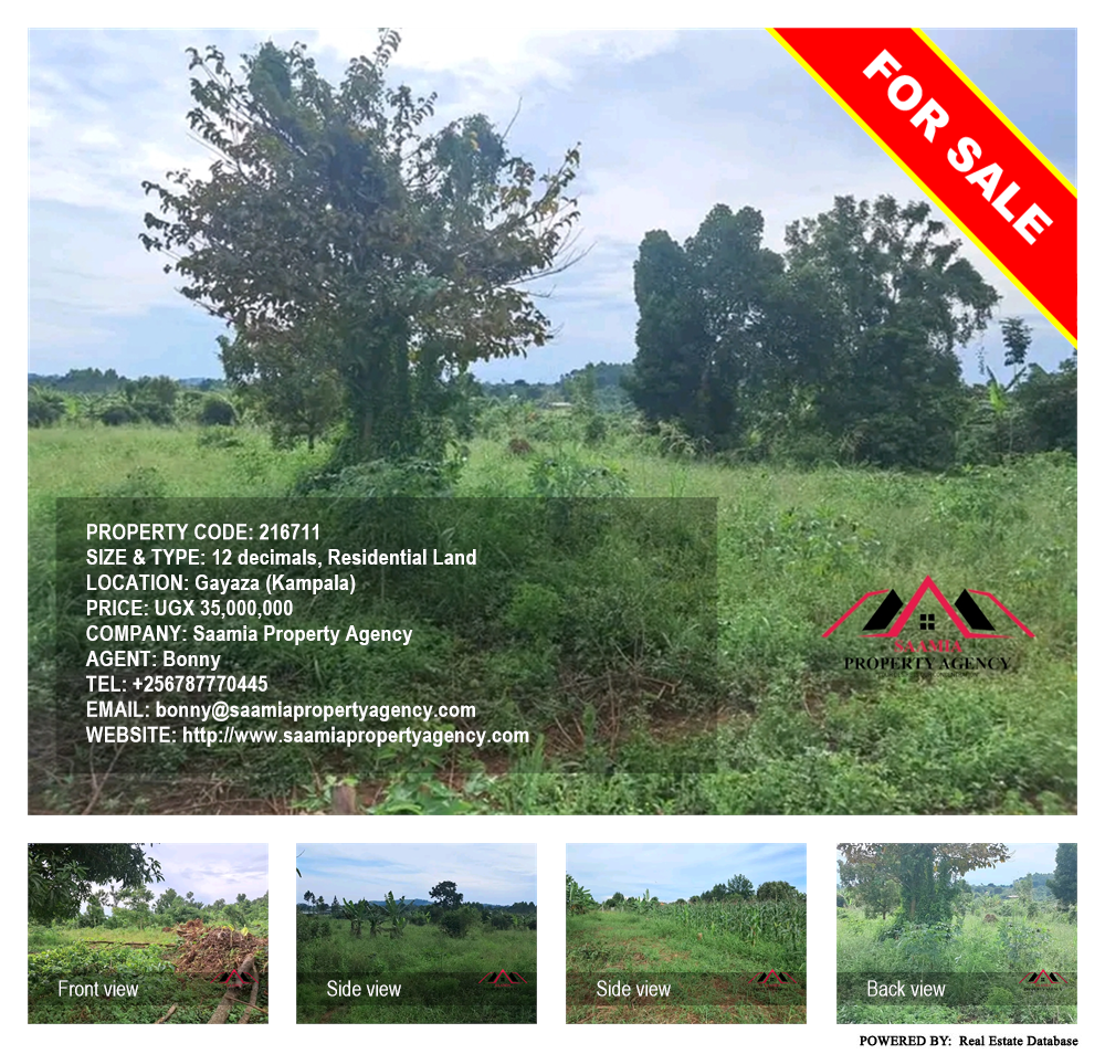 Residential Land  for sale in Gayaza Kampala Uganda, code: 216711