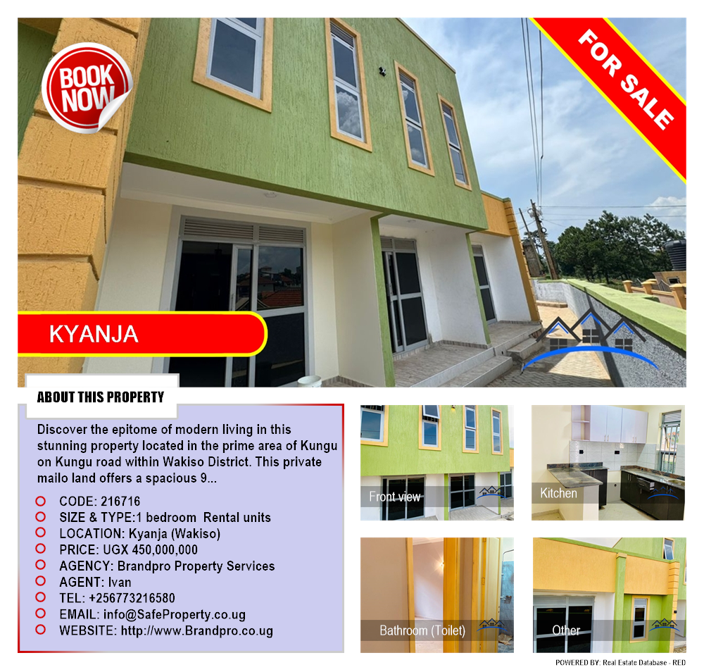 1 bedroom Rental units  for sale in Kyanja Wakiso Uganda, code: 216716