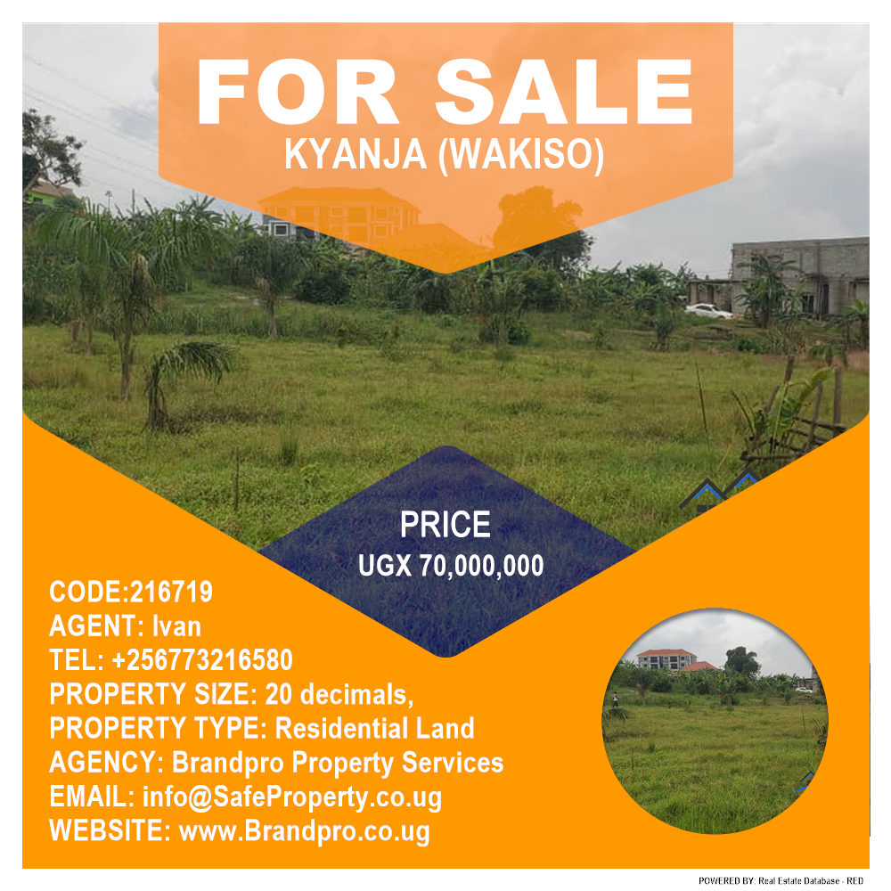 Residential Land  for sale in Kyanja Wakiso Uganda, code: 216719