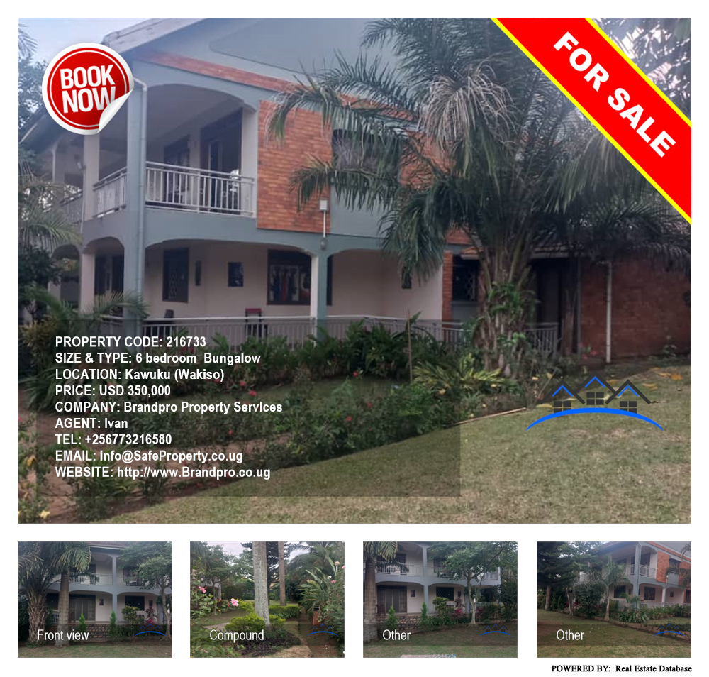 6 bedroom Bungalow  for sale in Kawuku Wakiso Uganda, code: 216733