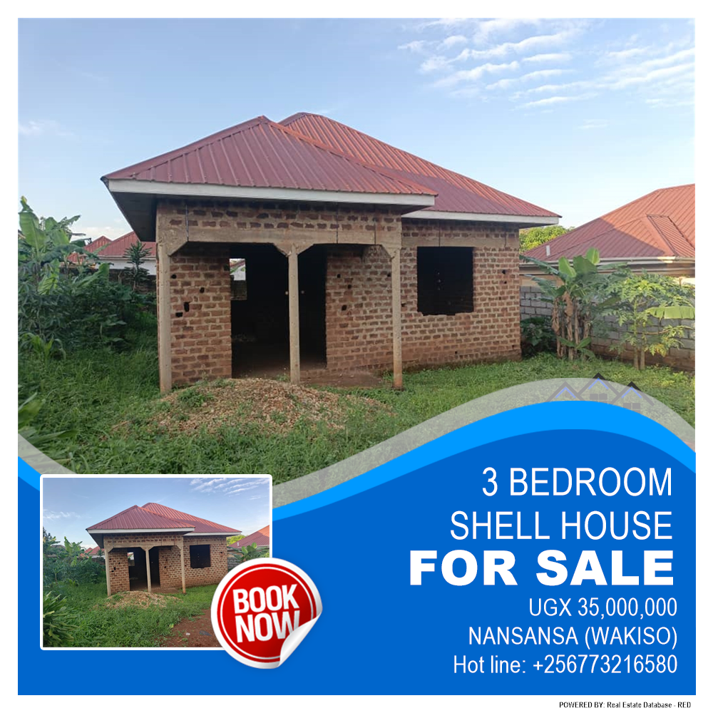 3 bedroom Shell House  for sale in Nansansa Wakiso Uganda, code: 216740