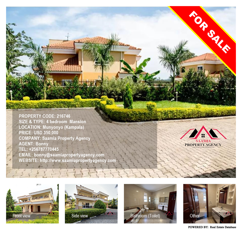 4 bedroom Mansion  for sale in Munyonyo Kampala Uganda, code: 216746